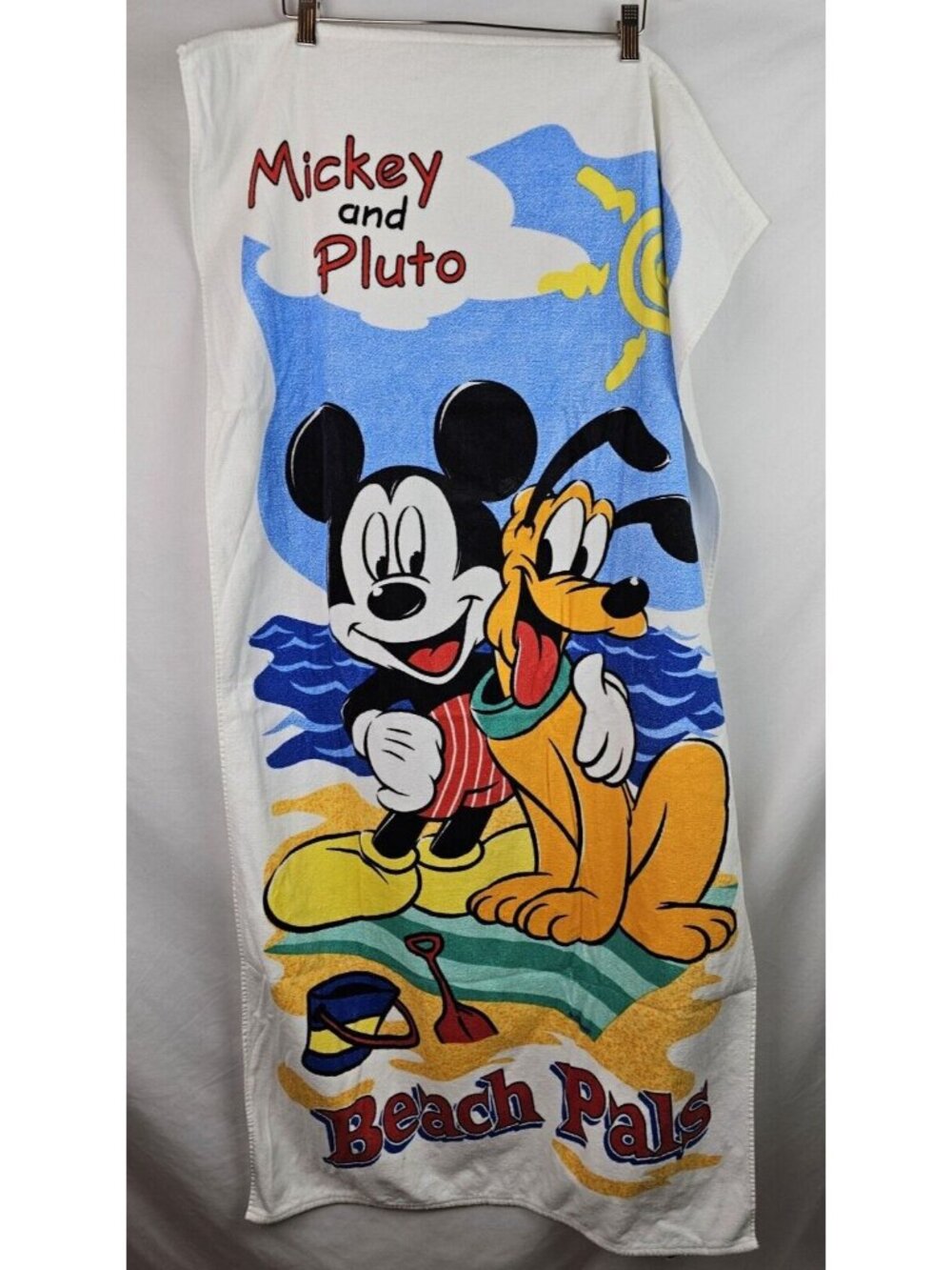 Disney Franco Vintage Beach Towel Mickey & Pluto Beach Pals 50 x 26